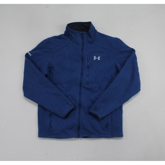 Under Armour Men Blue Sweater Mock Neck Casual Size Medium - Picture 1 of 9